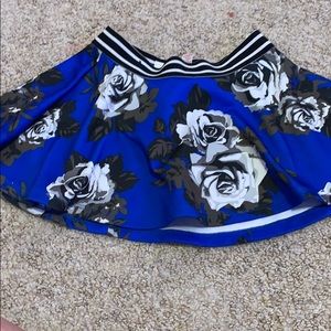 blue and black floral skirt from justice